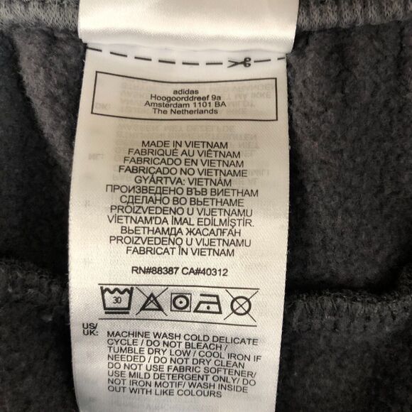 Adidas Shorts Men Extra Large‎ Gray Sweat Athleisure Gym Jogger Basketball Logo - Picture 7 of 11